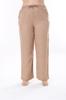 Dámské kalhoty pro větší velikosti, lněné, pohodlný střih, elastický pas, velké velikosti