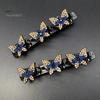 2Pcs Women Hairpins Sparkling Faux Crystal Butterflies Decor Braided Hair Clips Double Layer Bang Hair Pins
