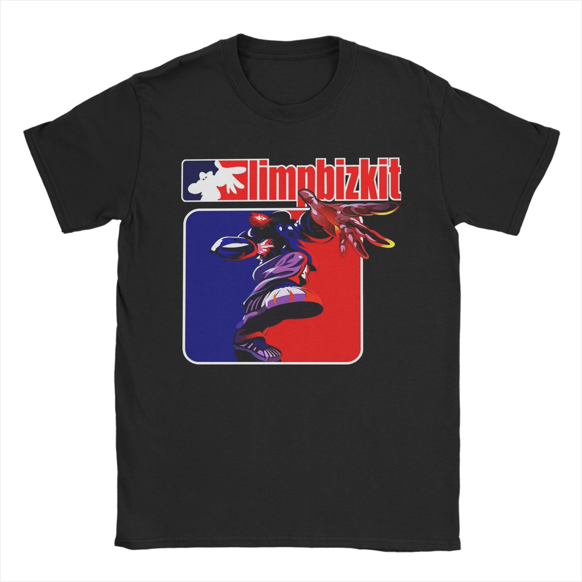 

Limp Bizkit Band T Shirt Men Pure Cotton Novelty T-Shirts O Neck Tees Short Sleeve Clothing Graphic L
