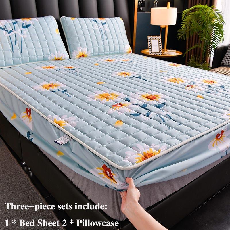 Bed Sheet Jacket Breathable Thickening Bed Cover Three Pieces of Meng Si Protection Cover Dust Cover All-inclusive Sheet List