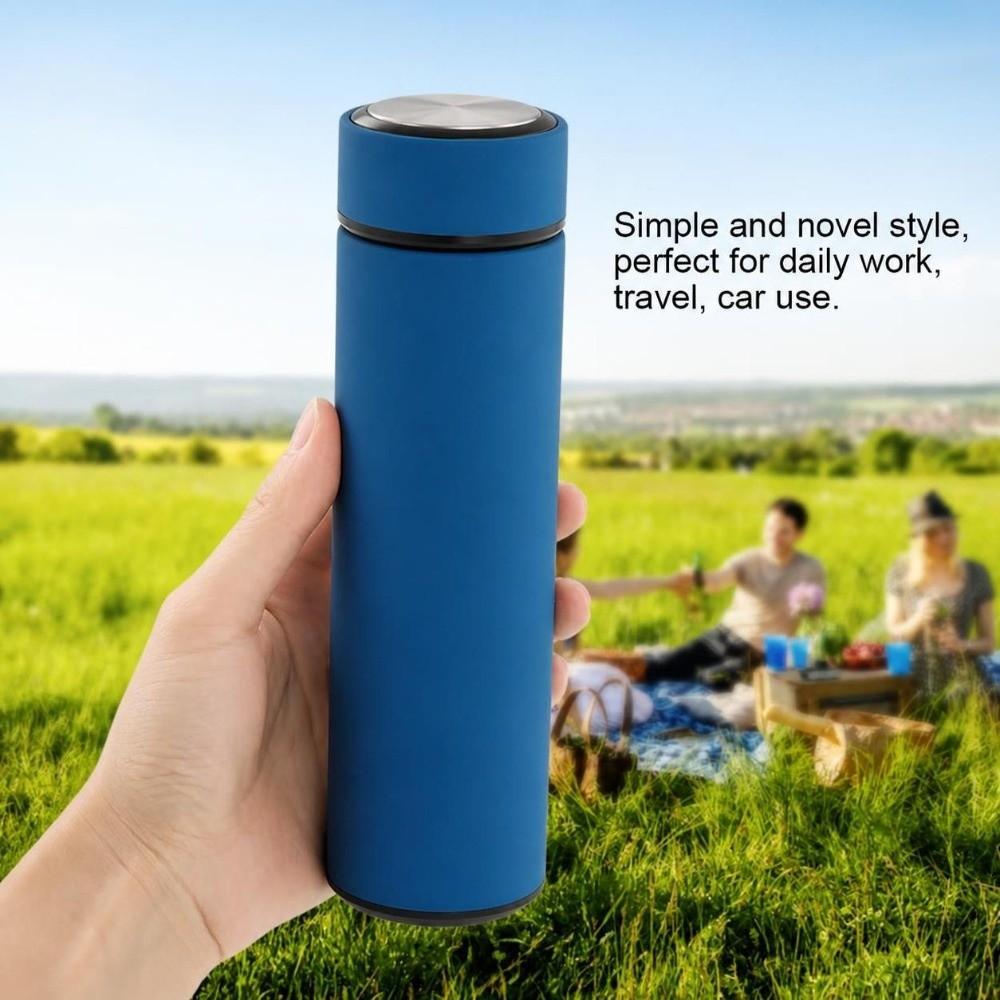 Rustless Steel Vacuum Bottle Matte Surface Thermal Insulated Cup Portable Travel Mug  Office Use