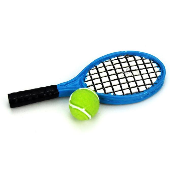 1/6 1/12 Doll House Simulation Miniature Mini Tennis Racket Model Decor