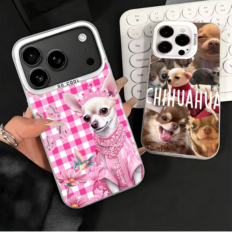 Chihuahua Puppy Teacup Dog Soft Phone Case for iPhone 15 16 17 Pro Max 17Air 16E 14 Plus 13 12 Mini Shockproof Cover Back Shell