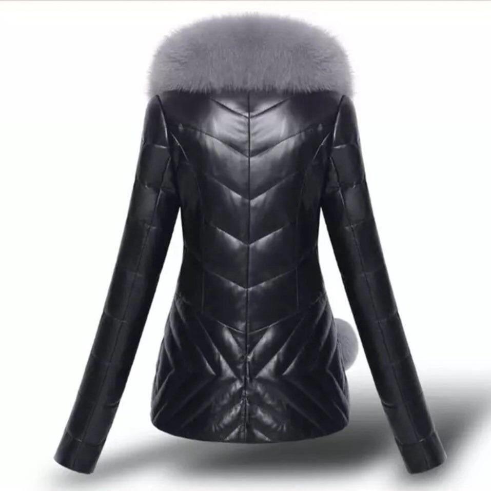 Women Winter Casual Warm Parka Jacket Solid Outwear Coat Fur Overcoat