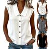 Camisa Casual de Color para Mujer sin Mangas y con Cuello