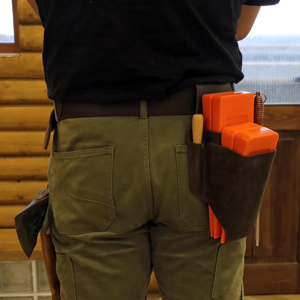 TOURBON Felling Wedge Holds 4 Plastic File Holder Pouch, Wedges,