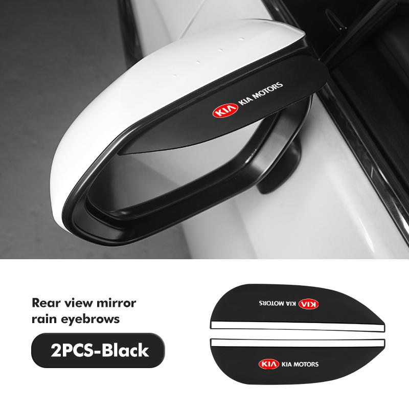 For KIA 2pcs Car Rain Eyebrow Rearview Mirror Visor Shade Rain Cover Rear View Accessories Cerato Proceed Stonic Picanto Sorento