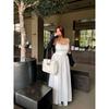 Brother Nan Loose-Fit Sexy Sexy Sling Dress Women's Plus Size Plus Size Ladies Summer New Arrival Tight Waist Slim Looking White Dress