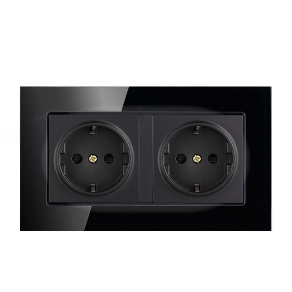 European Standard Wall Power Socket Panel Round Hole Panel Socket