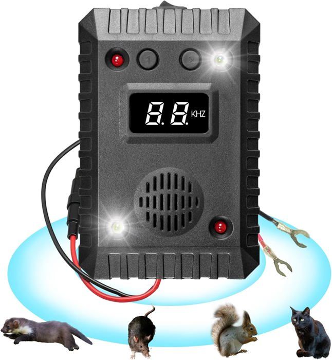Répulsif Anti Martre, Repulsif Ultrason Anti Rongeur pour Voiture Haute fréquence, Anti Souris et Rats pour Moteur de Voiture