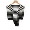 [Shawl] Spring And Autumn Striped Shawl Women'S Foreign High-End Knitting Versatile