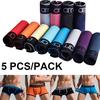 Men's Underwear Fiber Boxer Shorts Pack Of 5 Comfortable Breathable Material Perfect Fit Everyday Wear