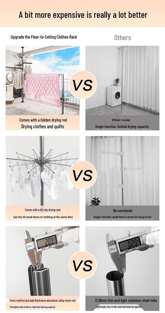 Top-Tier Telescopic Freestanding Clothes Drying Rack for Bedroom 
