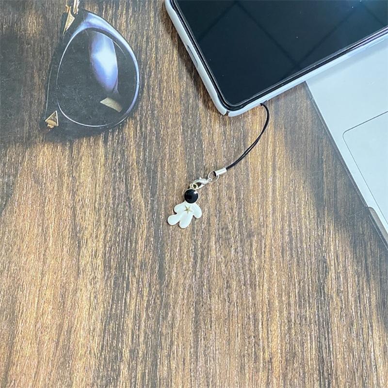 Stylový Hvězdný Astronaut Telefonní Pásek Pohodlný Astronaut Hvězda Klíčenka Individualizované Telefonní Řetízky Příslušenství