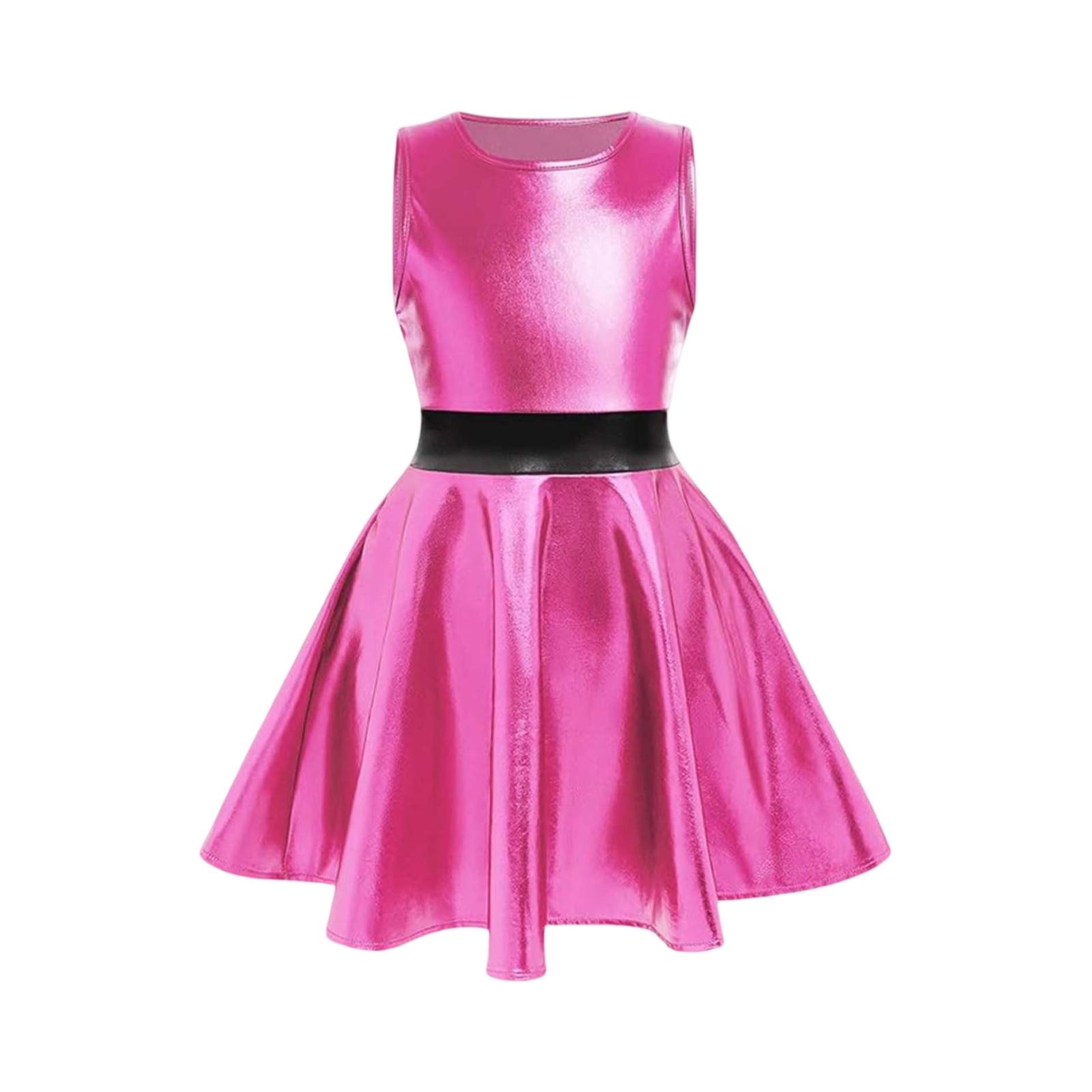 Девочки Платье без рукавов - Блестящее платье-трапеция 130