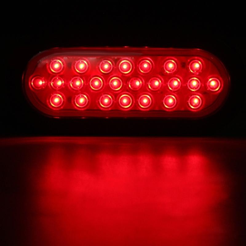 Pack of 2 Tail Lights High Visibility 24LED Recessed Suitable for Enhanced Safety on Trucks and Trailers Large Vehicles