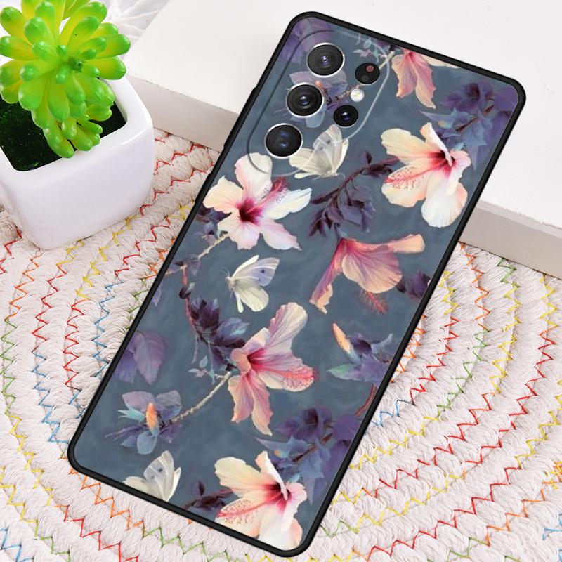 Tropical Flowers TPU Phone Case For Samsung Galaxy Note 10 Pro S26 S25 S24 S23 S22 Ultra Plus S21 FE S20 Shockproof Cover