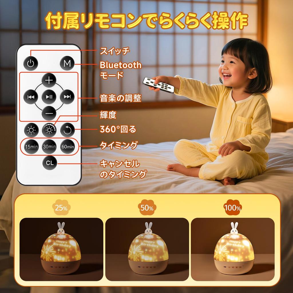 Home Planetarium Star Projector 22 Films Bluetooth Speaker Remote Timer Night Light Baby Gift Japan Quality