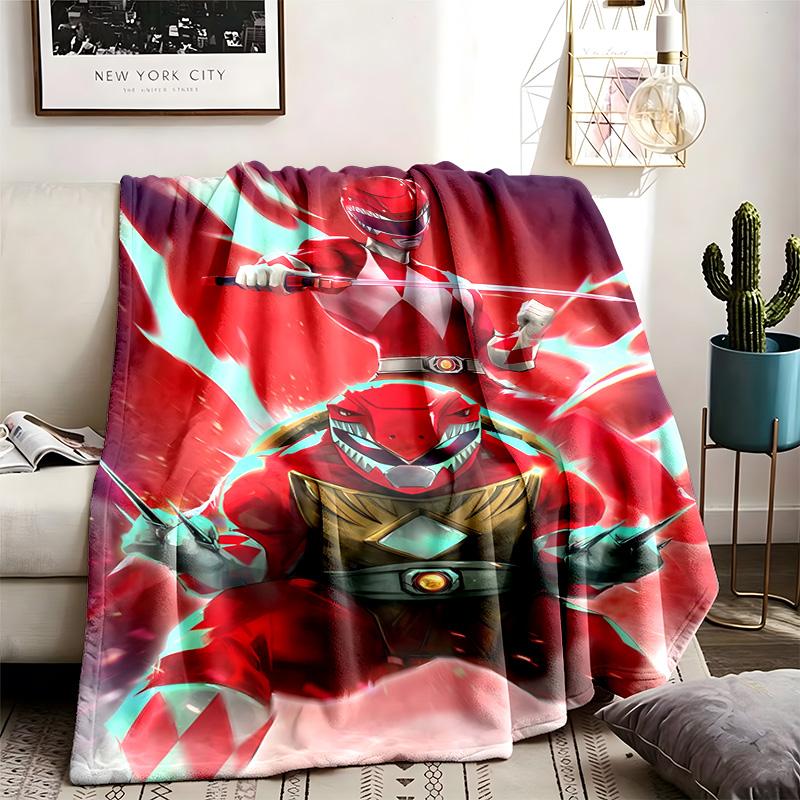 Mighty Morphin Power Rangers Theme Blanket Suitable For The Sofa Camping And Travel Made Of Soft Flannel Material An Ideal Gift For Occasions Such As