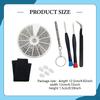 Eyeglass Repair Kit with Screws and Nose Pads Compact Tweezers Replacement Eye Glass
