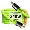 240W Fast Speed USB C Charge Cable Reinforced Metal Connector Wide Compatibility Fast Charging Reliabled Data Transfer