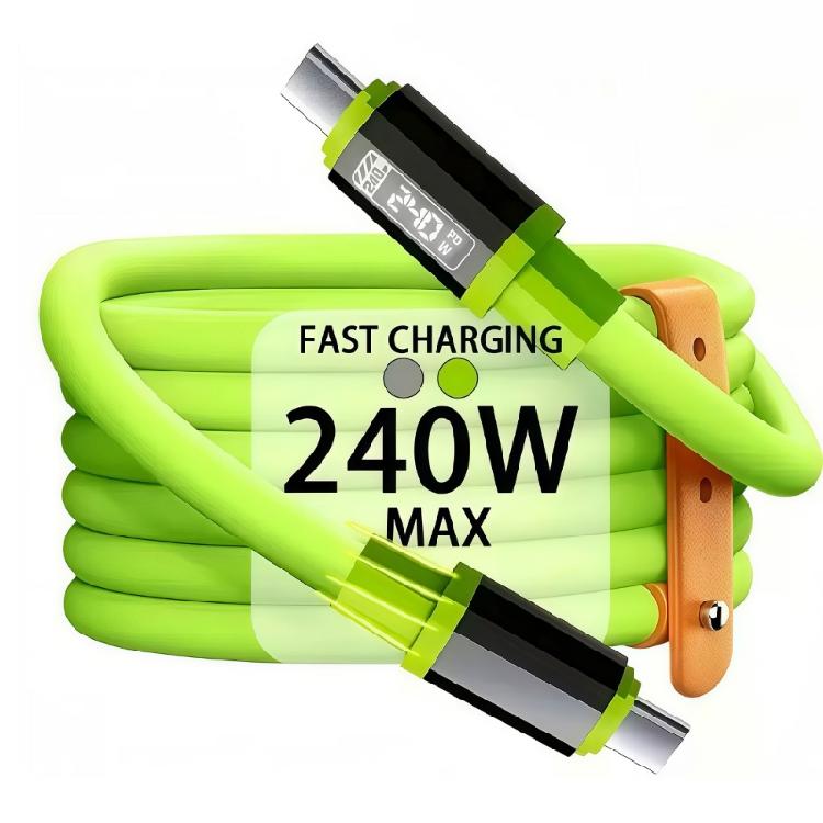 240W Fast Speed USB C Charge Cable Reinforced Metal Connector Wide Compatibility Fast Charging Reliabled Data Transfer