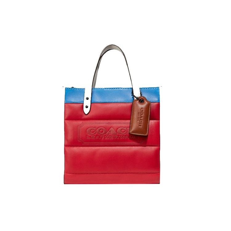 

Новая кожаная сумка COACH Field, сумка-тоут, сумка для покупок, сумка через плечо маленькая женская конфетно-красная и синяя C6852-V5TFN 22.1*11.9*21.1CM