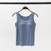 Modal Women's Wireless Strappy Tank Top with Built-in Bra Cups for Yoga