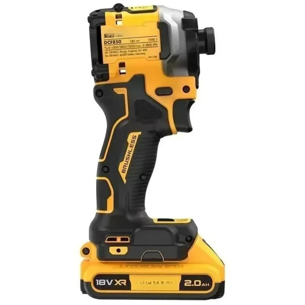 

DCF850 Электрический ударный шуруповерт 20 В Бесщеточный литиевый аккумулятор Переключатель Инструмент с высоким крутящим моментом Безопасный, эффективный и стабильный электроинструмент чёрный
