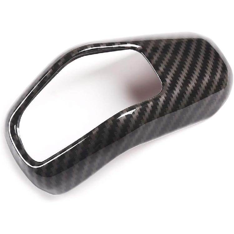 ABS Plastic Car Center Console Gear Shift Knob Cover Trim for Land Rover Defender 110 2020 (Carbon Fiber Style)