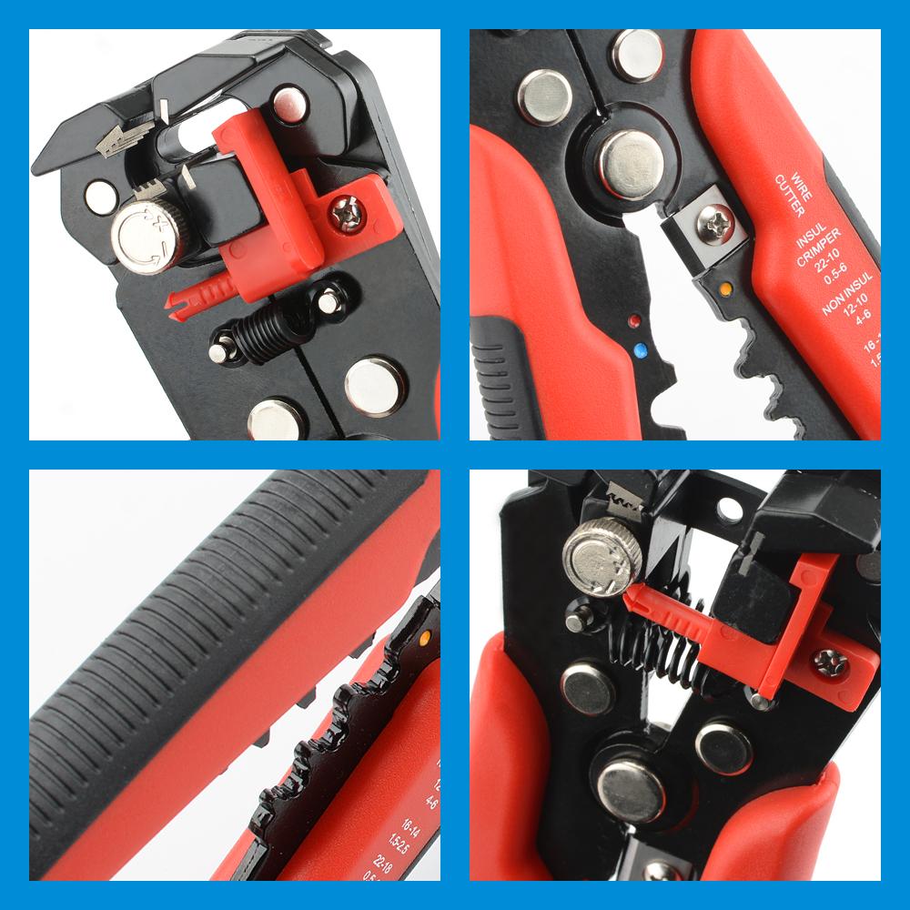 Bicycle Repair Professional Electrician Wire Tool Cable Wire Stripper Cutter Crimper Automatic Crimping Stripping Plier