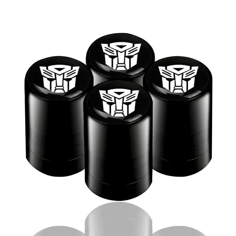 AAYQ1 4Pcs Car Tire Valve Stem Caps Transformers Emblem Car Wheel Tires Valves Tyre Stem Air Caps Airtight Cover Motorcycle Accessoire