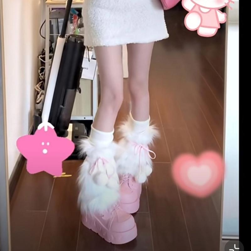 Ženy Kožešiny Nohy Teplejší Zimní Chlupaté Dlouhé Boty Manžety Fuzzy Návleky na boty Společenský kostým na sváteční festivalová představení Play