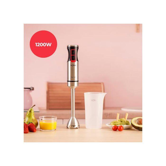 Professioneller Stabmixer - Solac - 1200W - Geschwindigkeitsregler - Turbo-Funktion - 4 Edelstahlklingen