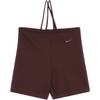 Sportswear Everyday Modern Solid Logo Waistband Design Slim Fit Fitness Shorts Women Shorts Brown DV7928-227