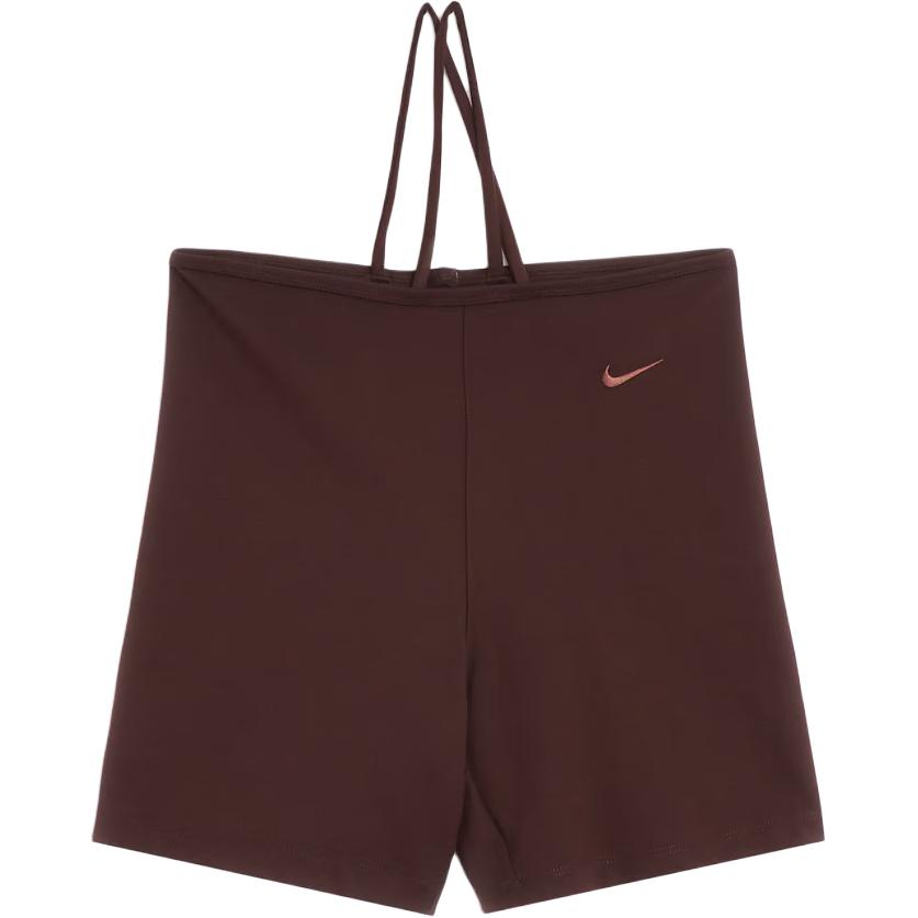 

Nike Спортивная одежда на каждый день, современный сплошной логотип, дизайн на поясе, облегающие шорты для фитнеса, женские шорты коричневого цвета DV7928-227 L