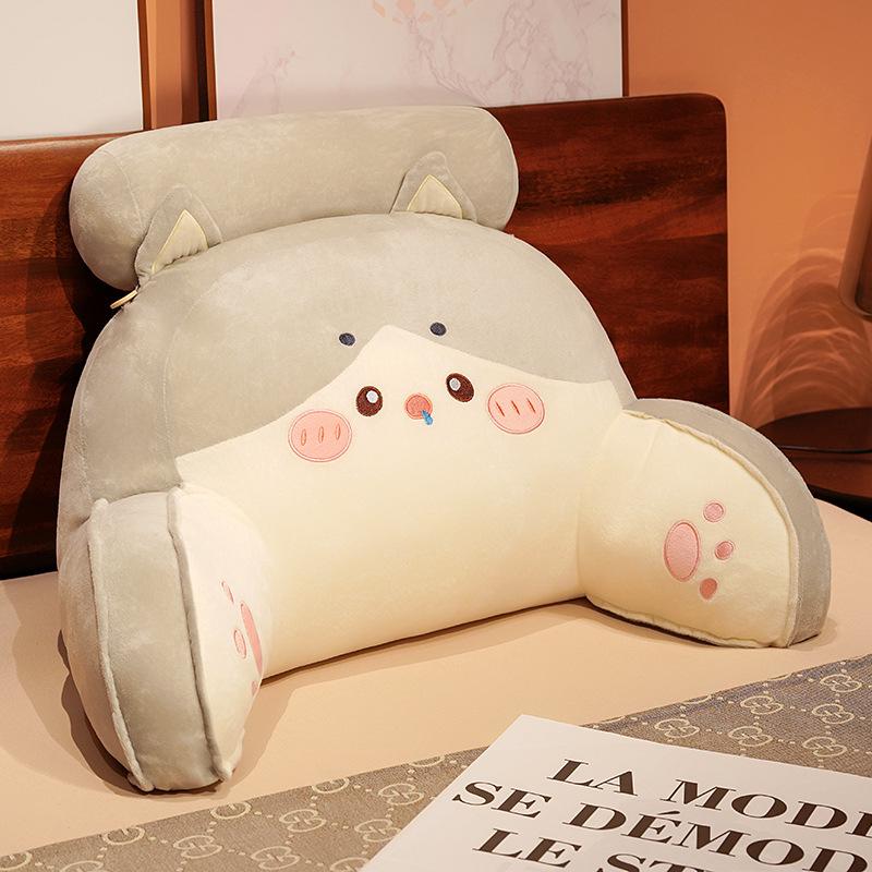Cartoon Headboard Large Backrest Pillow for Student Dormitory: Soft Sofa, Bed, or Bay Window Reading and Lumbar Support Cushion