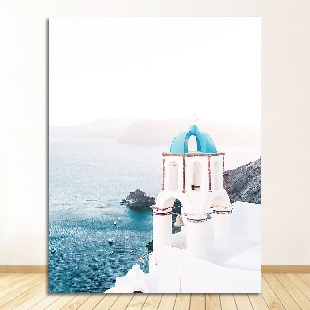 Greek Island Travel Poster Minimalist Wall Art Canvas Painting Summer Greece Prints Mamma Mia College Dorm Decor Santorini