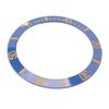 Watch Bezels Inserts Blue Circle with Gold Words Ceramics Watch Dial Bezel Ring for Replacements