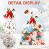 Christmas Treat Bags Plastic Clear Xmas Candy Bags with Pull Bow Set for Baby