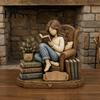 Graduation Gifts for Students Wooden Reading Figurine Ornament, 2D Flat Decorative Signs Book Lovers, Birthday Presents Librarians Literary Decoration