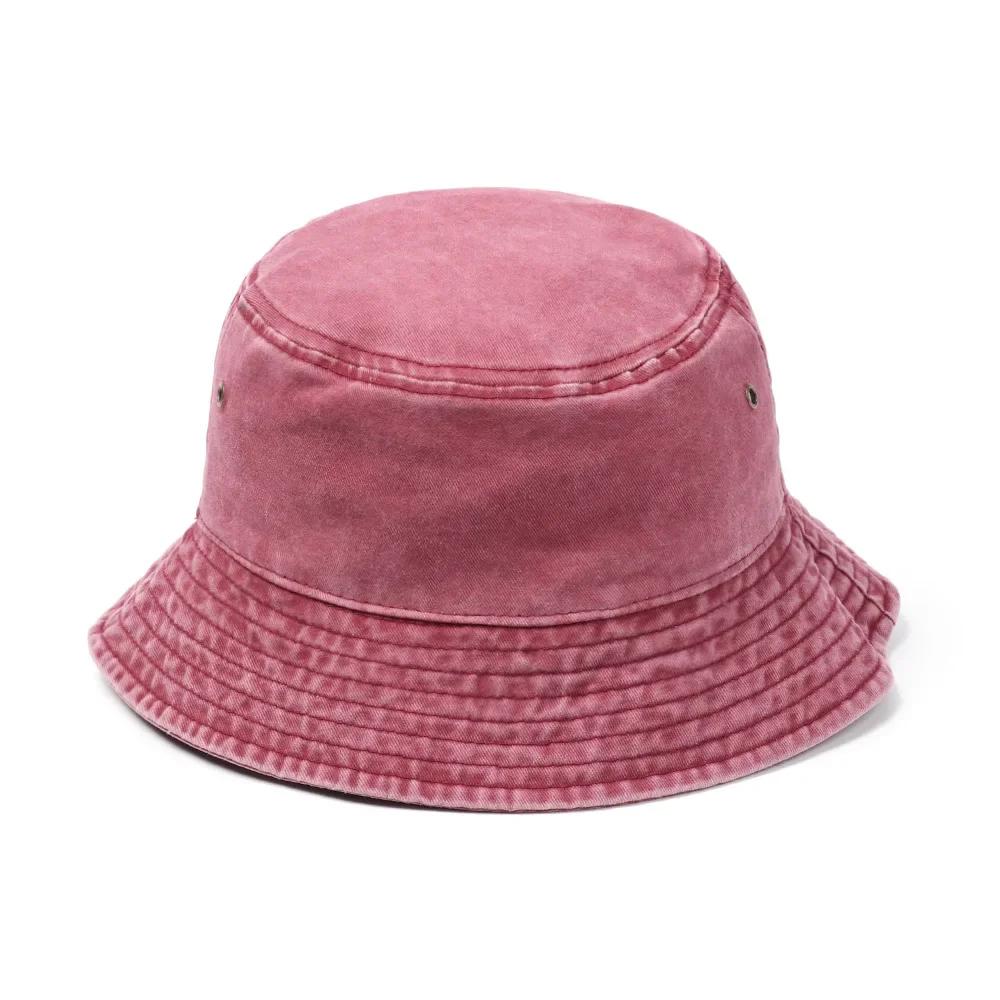 Fashion Denim Washed Bucket Hat Retro Foldable Fisherman Cap Cotton Casual Sun Hat Summer Outdoor Sunscreen Cap for Women Men