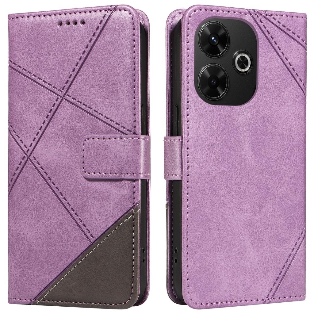 For Xiaomi Redmi 13 5G/4G/Note 13R 5G Case Flip Shockproof Wallet Leather Phone Cover Geometric Line