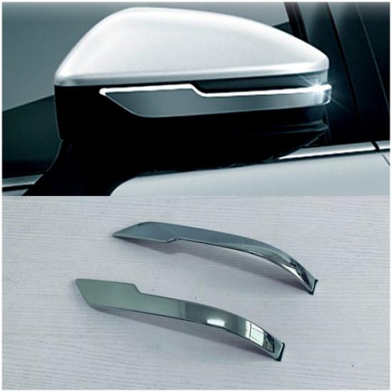 ABS Chrome Rearview Mirror Side Stripe Lid Cover Trim For -2025 Toyota Prius