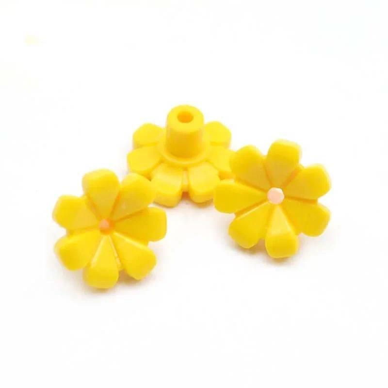 

200 шт. Moc 32606 3741 Строительные блоки Кирпичики Растение Цветок с перекладиной и маленьким отверстием для штифта Совместимые Игрушки Дом Дерево Сакуры жёлтый