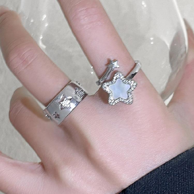 Five-Pointed Stars Finger Rings Jewelry Adjustable Punk Finger Rings Gift