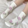 Coral Fleece Coral Velvet Socks Soft Plush Women Socks Warm Mid-tube Socks  Winter