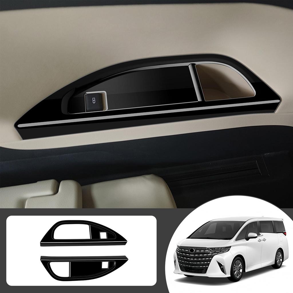 Kylorune Compatible with the New Alphard/Vellfire 40 Series: 3rd Row Cup Holder Panel, Rear Drink Holder Cover, Interior Panel, Dedicated Interior Par