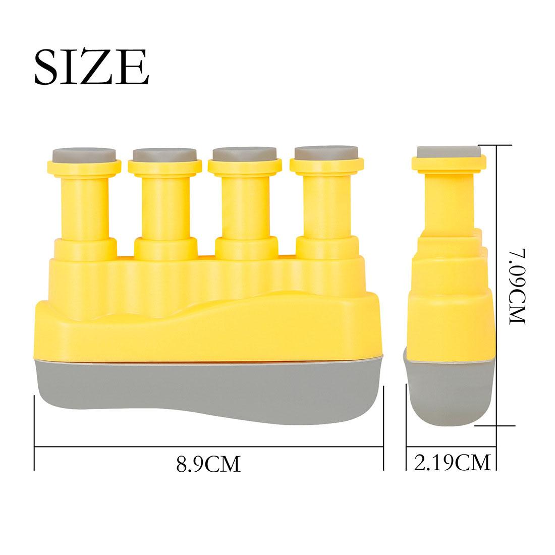 Guitar Hand Grip Finger Exerciser Strengthener Power Trainers Medium Tension Home Fitness Equipment Piano Entry Finger Exerciser 3 pounds жёлтый