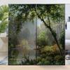 Green Plant Pattern Privacy Windows Film No Glue Static Cling  Decorative Stained Glass Window Stickers
